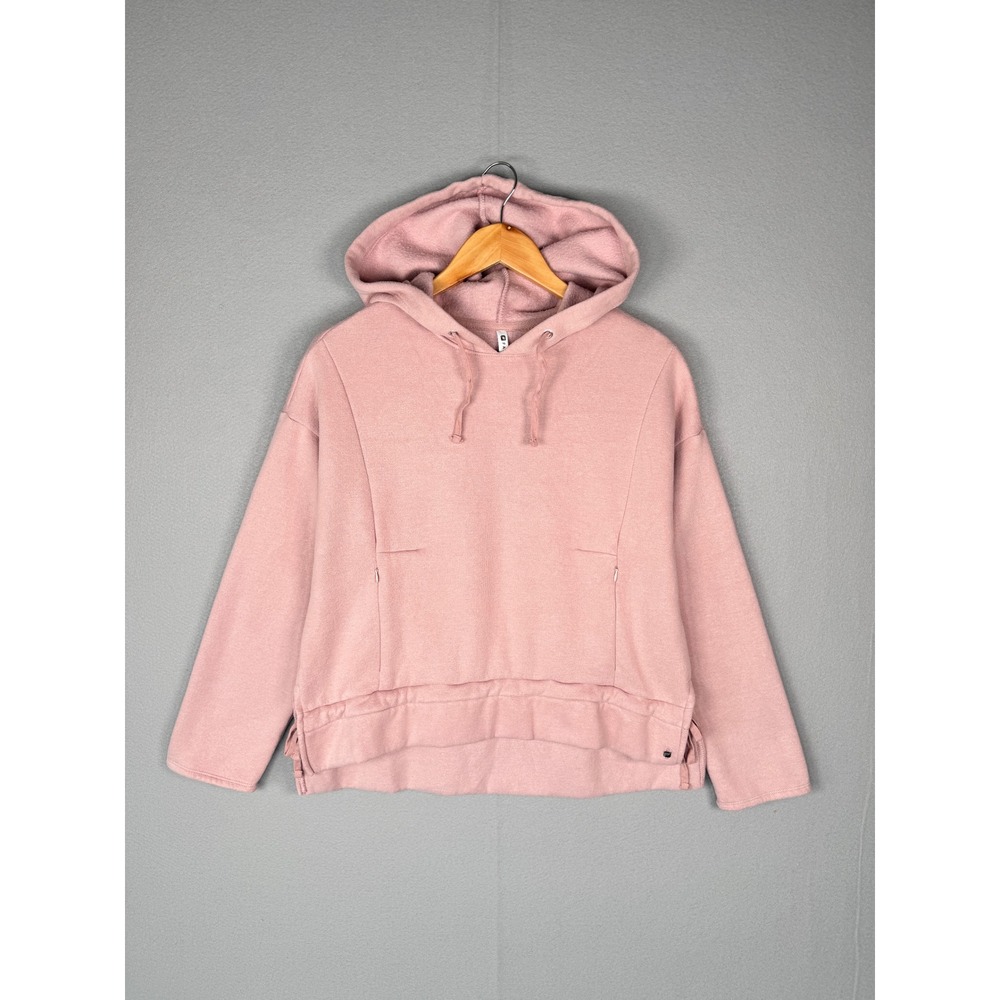 Fabletics Rayna Hoodie Mauve S Boxy Step Hem Side Tie Athleisure Activewear